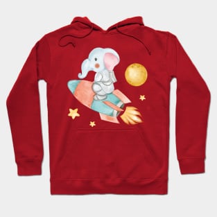 Baby Elephant Rocket Hoodie